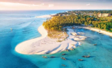 aerial view of zanzibar